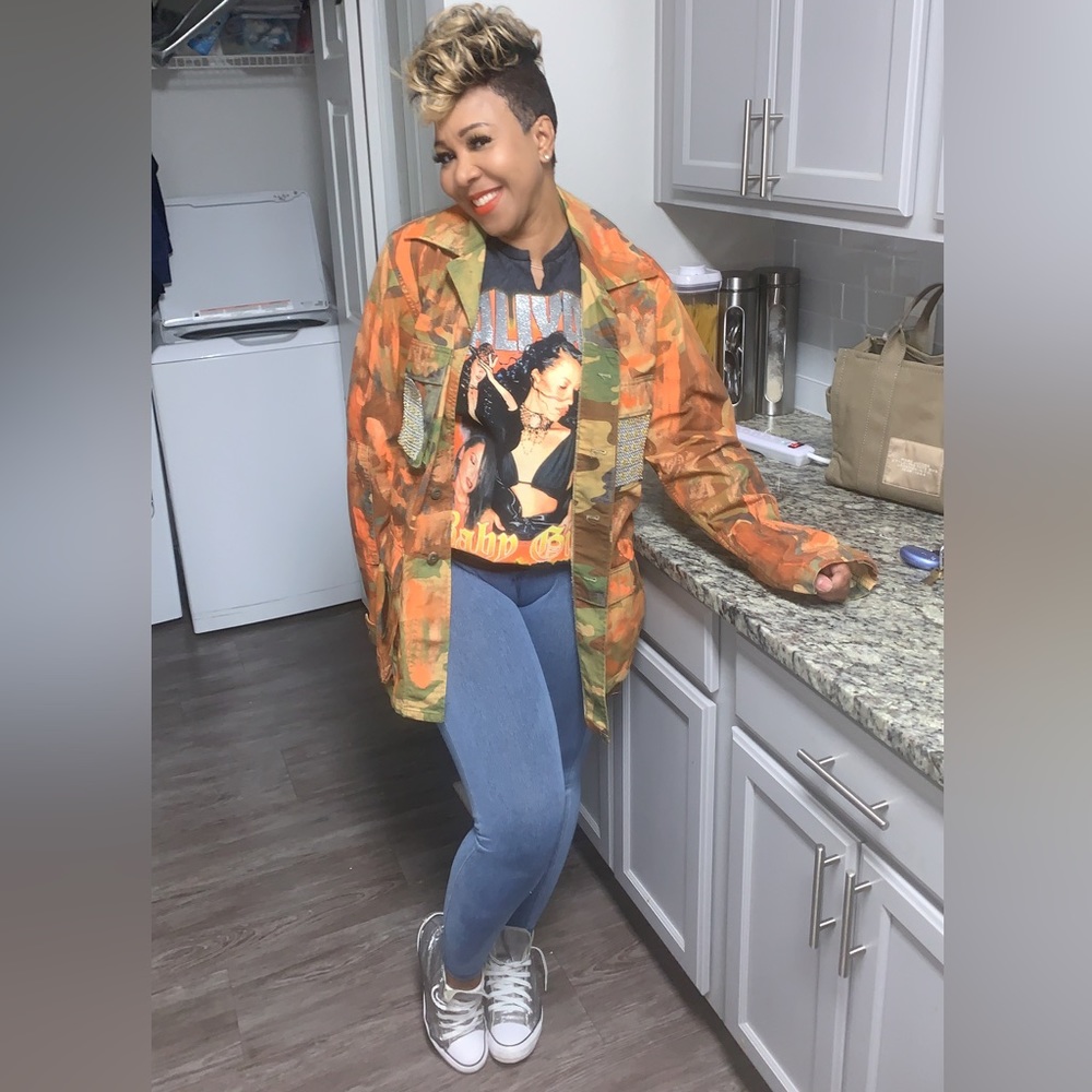 Custom Painted Army Fatigue Jacket (Not Included … - image 1